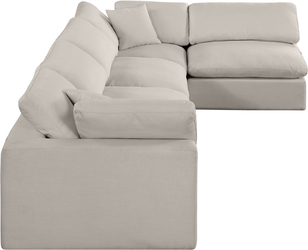 Comfy - 5 Piece Linen Modular Sectional