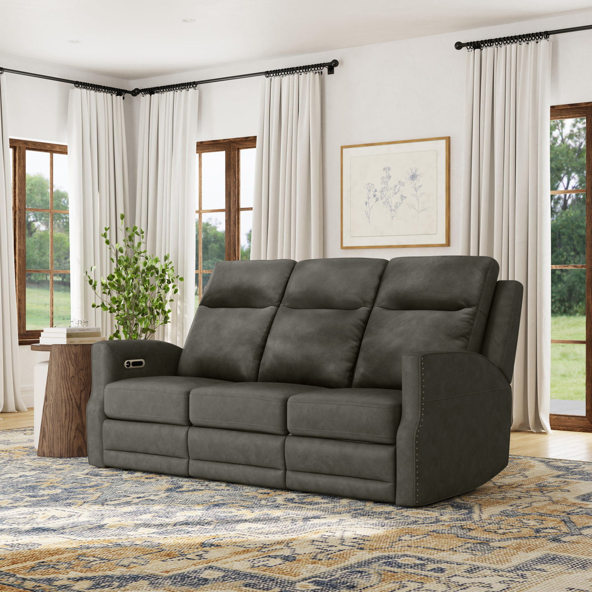 Maxwell - Power Reclining Sofa With Power Headrests And Lumbar