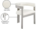 Romeo - Faux Leather Dining Chair With Silver Base (Set of 2)
