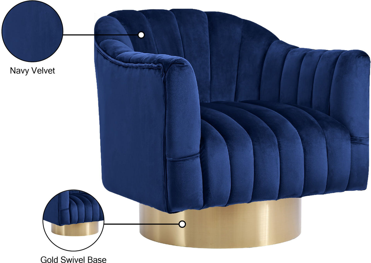 Farrah - Accent Chair with Gold Base