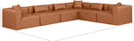 Cube - 6 Piece Modular Corner Sectional - Cognac