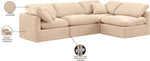 Indulge - Velvet 4 Piece Modular Sectional