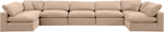 Comfy - 7 Piece Velvet Modular Armless Sectional