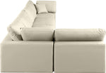 Comfy - 5 Piece Faux Leather Modular Sectional