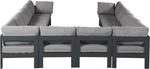 Nizuc - Outdoor Patio 12 Piece Modular Sectional With Gray Frame