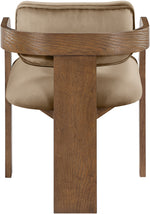 Cedra - Velvet Performance Fabric Upholstered Dining Chair (Set of 2) - Brown Frame