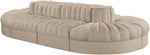 Rummi - Oval Velvet Performance Fabric Upholstered 8 Piece Modular Sectional