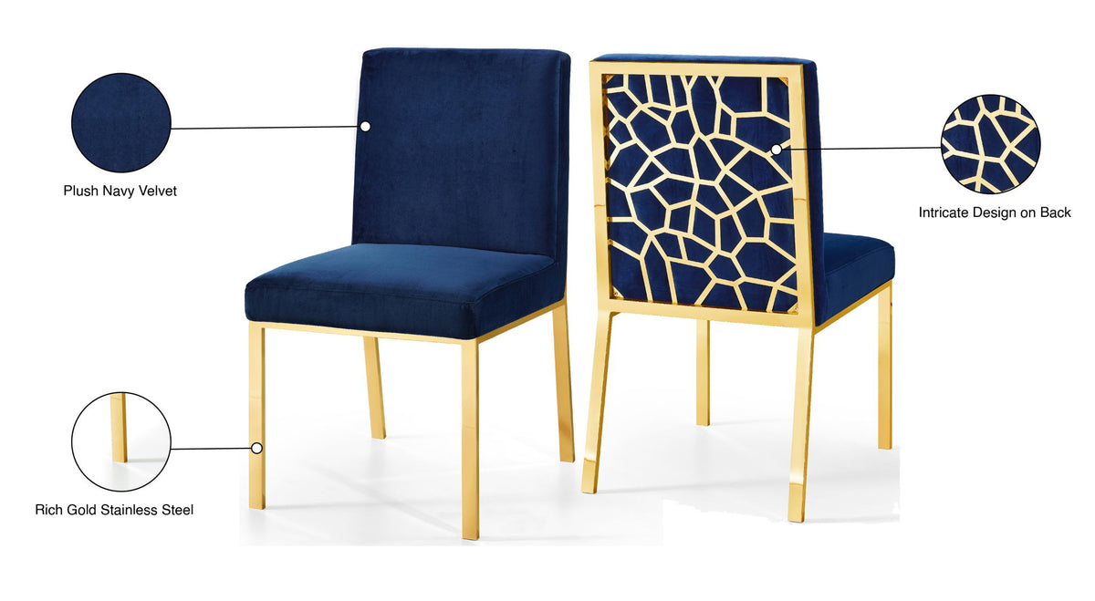 Opal - Dining Chair with Gold Legs (Set of 2)