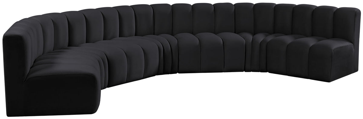 Arc - Velvet 7 Piece U-Shaped Modular Sofa