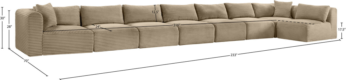 Shaggy - Fabric 8 Piece Modular Sectional