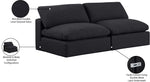 Comfy - Linen Modular Armless Sofa 2 Seats