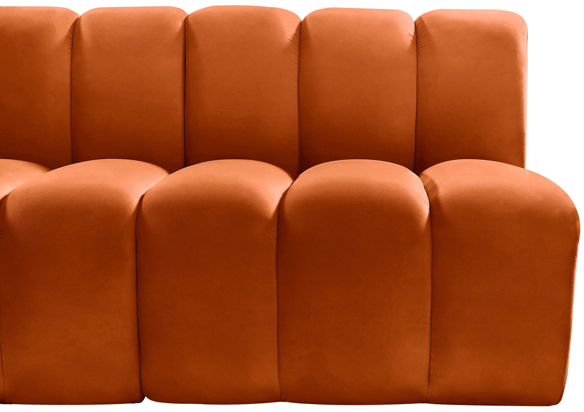 Arc - Velvet 3 Piece Modular Straight Sofa