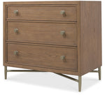 Sonnet - Three-Drawer Nightstand - Dark Gray / Light Brown