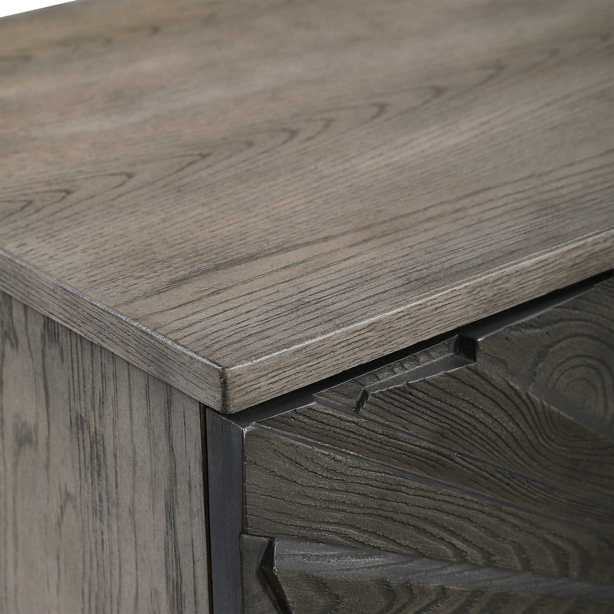 Shield - Oak 2 Door Cabinet - Gray