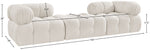 Ames - 3 Piece Boucle Modular Sofa With 1 Backless Seat