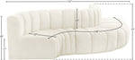 Arc - Velvet 5 Piece Modular Sofa