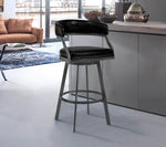 Saturn - Counter Height Bar Stool - Vintage Black