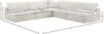 Cozy - 5 Piece Modular Corner Armless Sectional