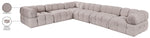 Orin - L-Shaped Velvet 6 Piece Modular Sectional