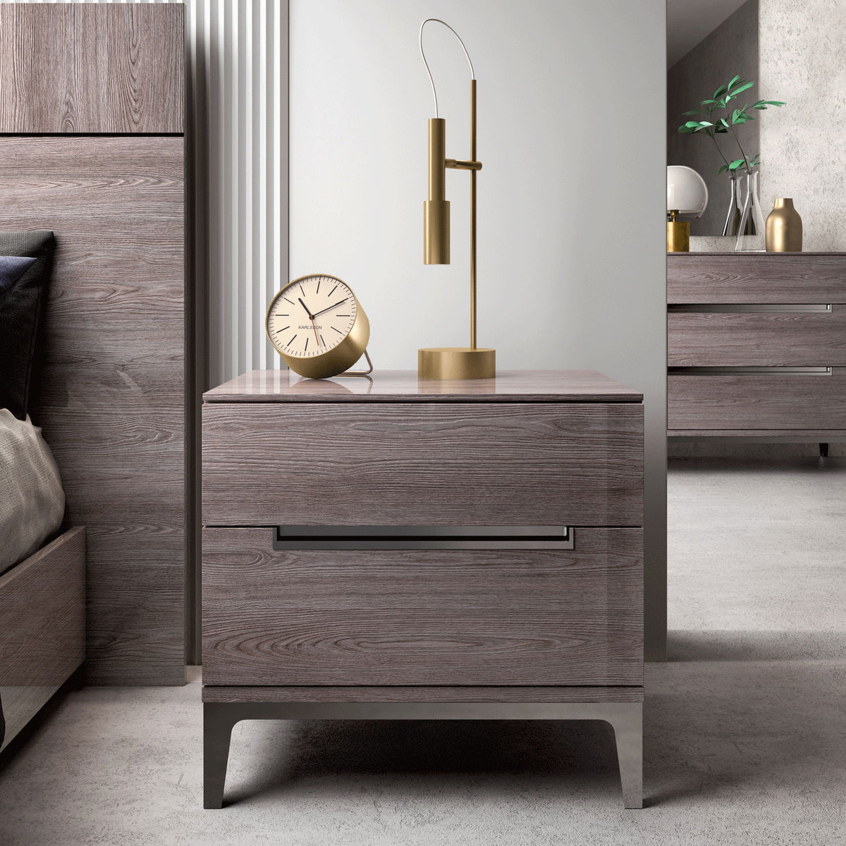 Viola - Nightstand - Purple Elm