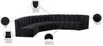 Arc - Velvet 6 Piece U-Shaped Modular Sofa