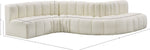 Arc - Faux Leather 6 Piece Curved Modular Sofa