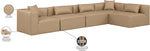 Cube - 5 Piece Modular Sectional - Tan