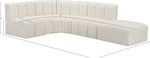 Arc - Faux Leather 5 Piece Corner Modular Sofa