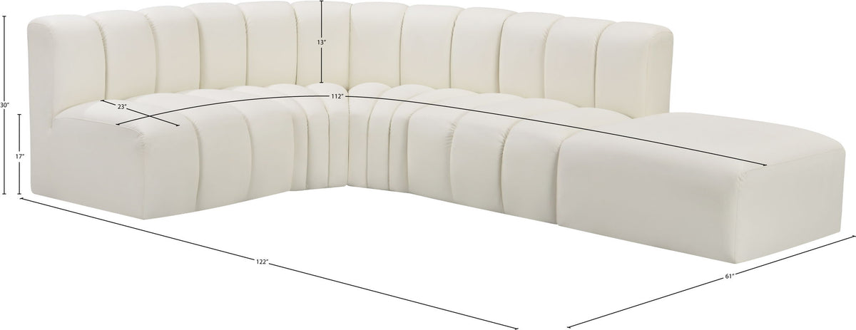 Arc - Faux Leather 5 Piece Corner Modular Sofa