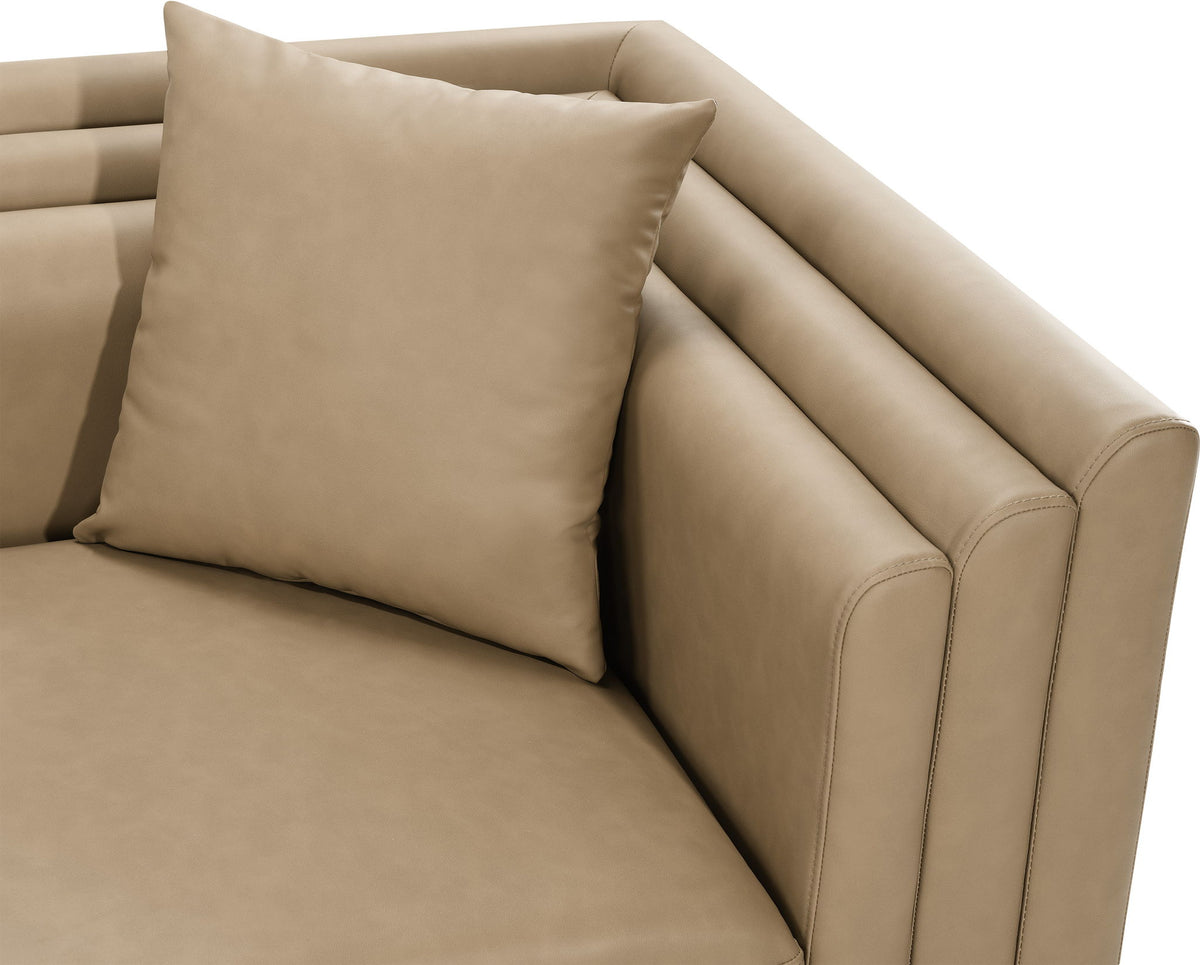 Everett - Vegan Leather Upholstered Chair - Tan