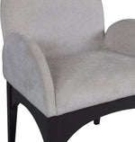 Waldorf - Chenille Dining Arm Chair With Black Legs