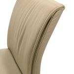 Velena - Full Back Top Grain Leather Upholstered Wood Dining Chairs (Set of 2) - Khaki