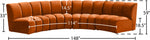 Infinity - 4 Piece Velvet Modular Sectional