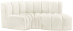 Arc - Velvet 3 Piece Modular L-Shaped Sofa