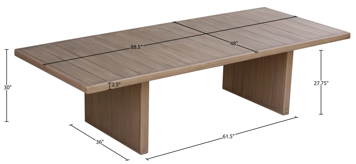 Solace - Acacia Wood Outdoor Patio Dining Table - Natural