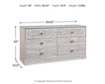 Paxberry - Six Drawer Dresser - Weatherworn - Whitewash
