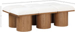 Pavilion - 6 Piece Modular Bench With Brown Base