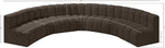 Arc - Boucle Fabric 7 Piece U-Shaped Modular Sofa