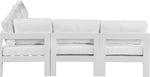 Nizuc - Outdoor Patio 5 Piece Modular Sectional With White Frame