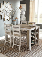 Skempton - Rectangular Counter Table With Storage - White