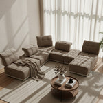 Ekron - Modern Brown & Beige Fabric Modular Sectional Sofa by VIG Furniture - View 14