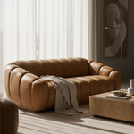 Ekwok - Modern Tan Leather Sofa by VIG Furniture - View 7