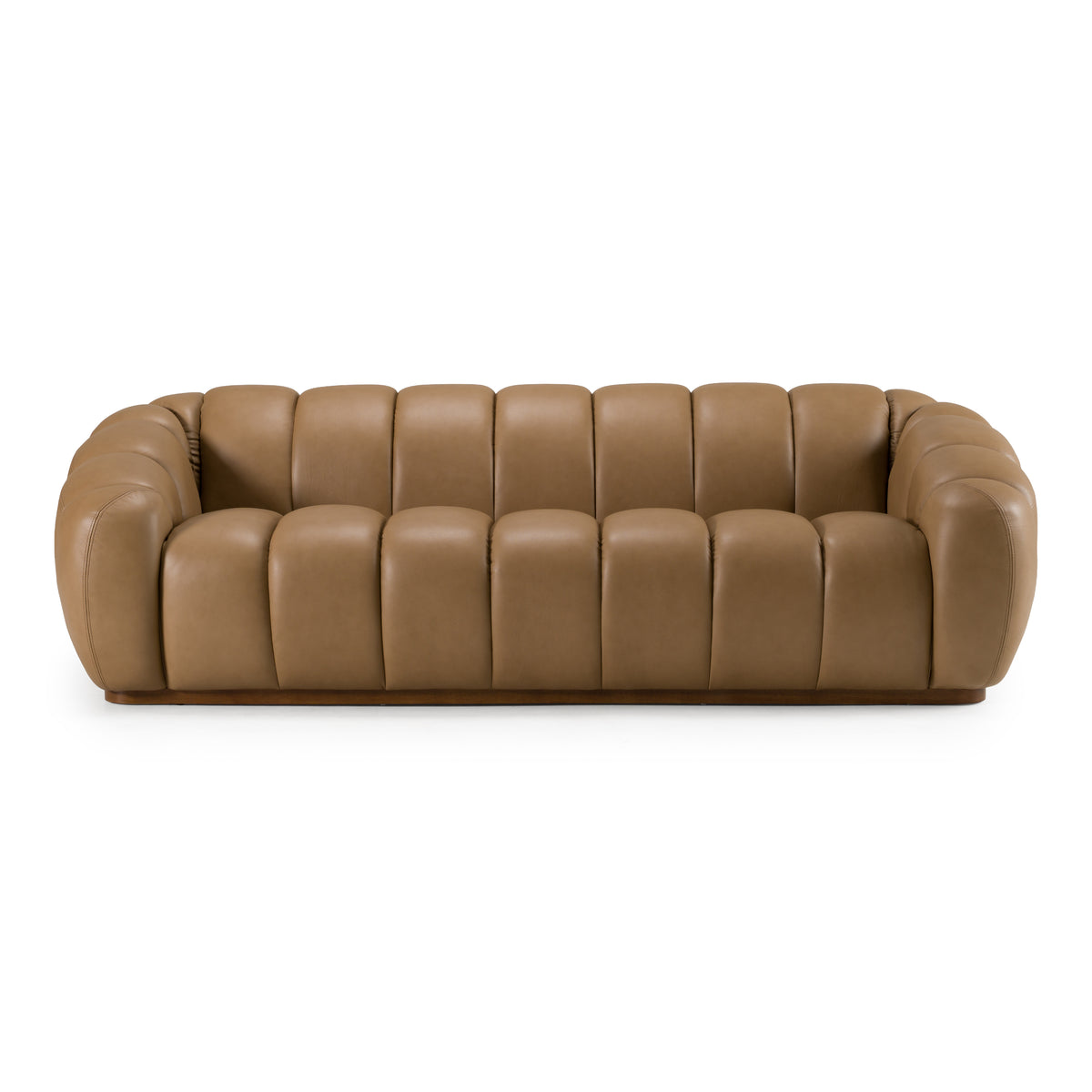 Ekwok - Modern Tan Leather Sofa by VIG Furniture - View 1