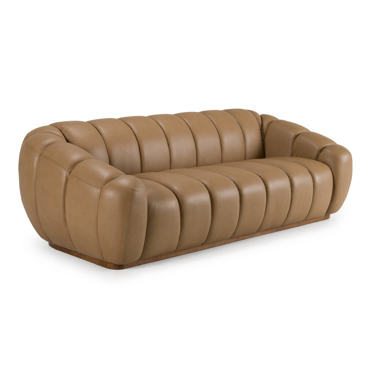 Ekwok - Modern Tan Leather Sofa by VIG Furniture - View 2
