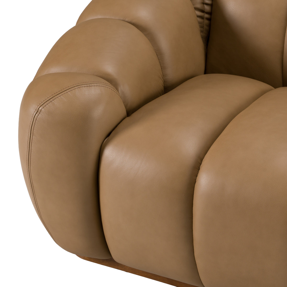 Ekwok - Modern Tan Leather Sofa by VIG Furniture - View 5