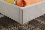 Eldora - Glam Beige Velvet and Brushed Brass Bed by VIG Furniture - View 4