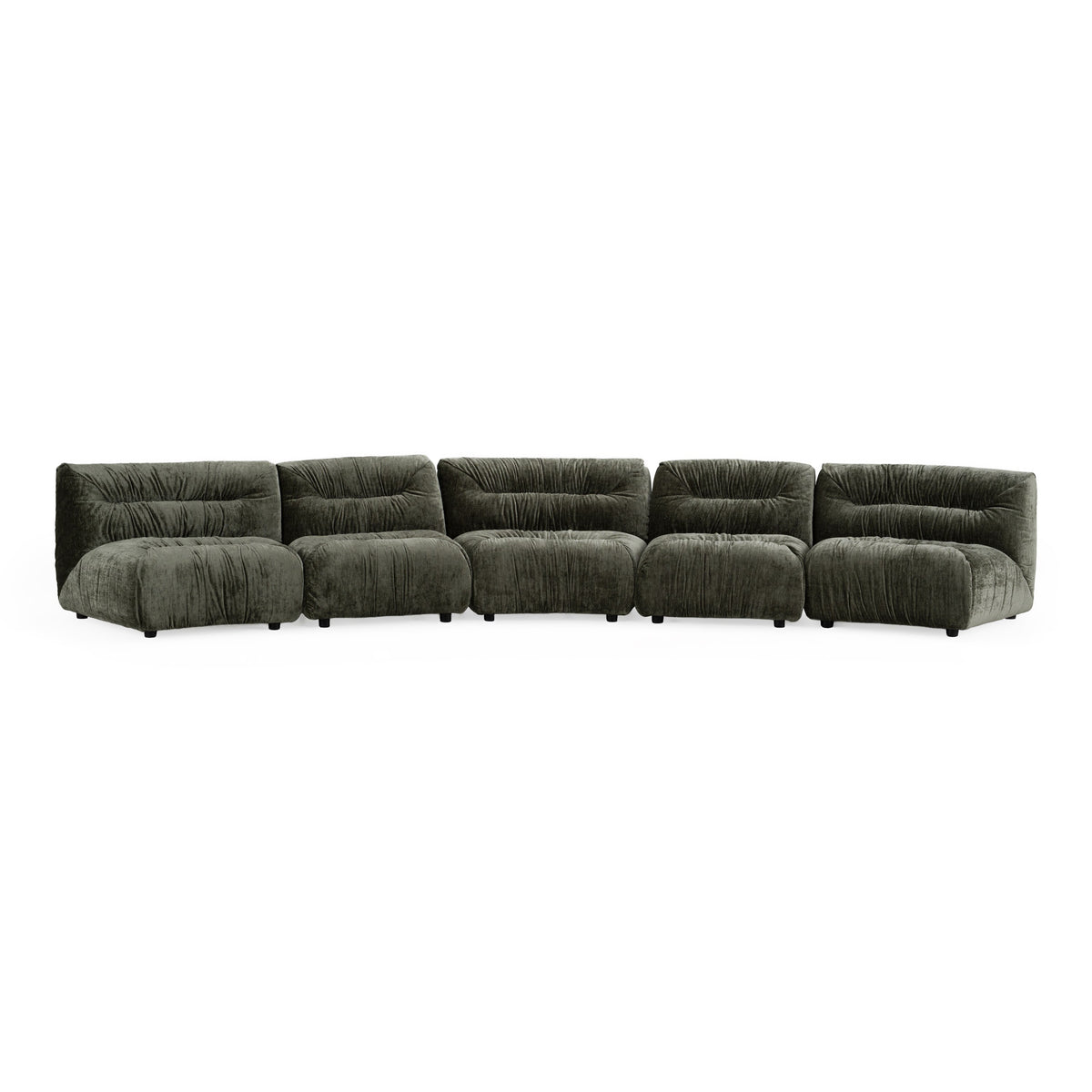 Elias - Modern Green Fabric Curved Modular Sectional Sofa by VIG Furniture - View 1