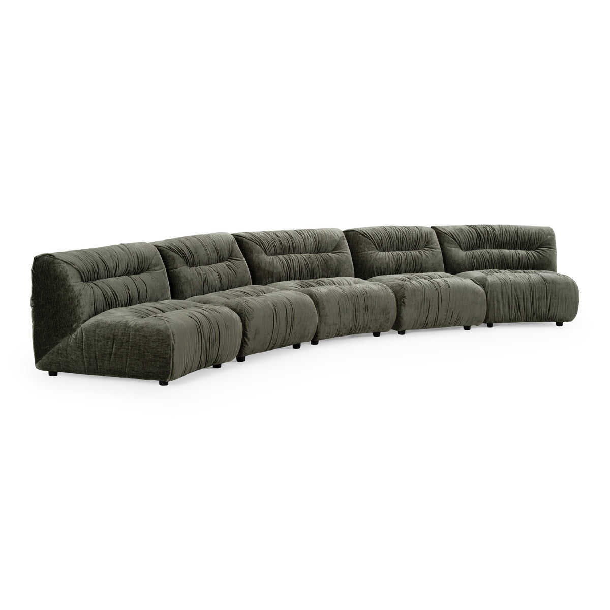 Elias - Modern Green Fabric Curved Modular Sectional Sofa by VIG Furniture - View 2