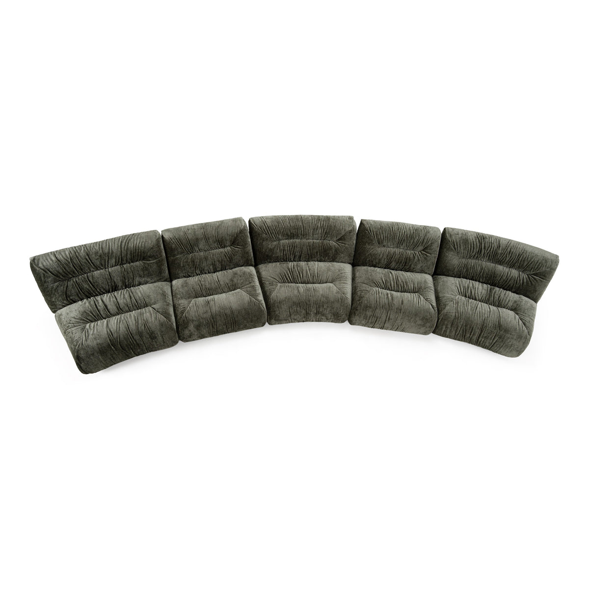 Elias - Modern Green Fabric Curved Modular Sectional Sofa-5-Piece Sectional by VIG Furniture - View 6