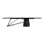 Elkhorn - Glam Black Ash + Stainless Steel 126" Dining Table by VIG Furniture - View 1